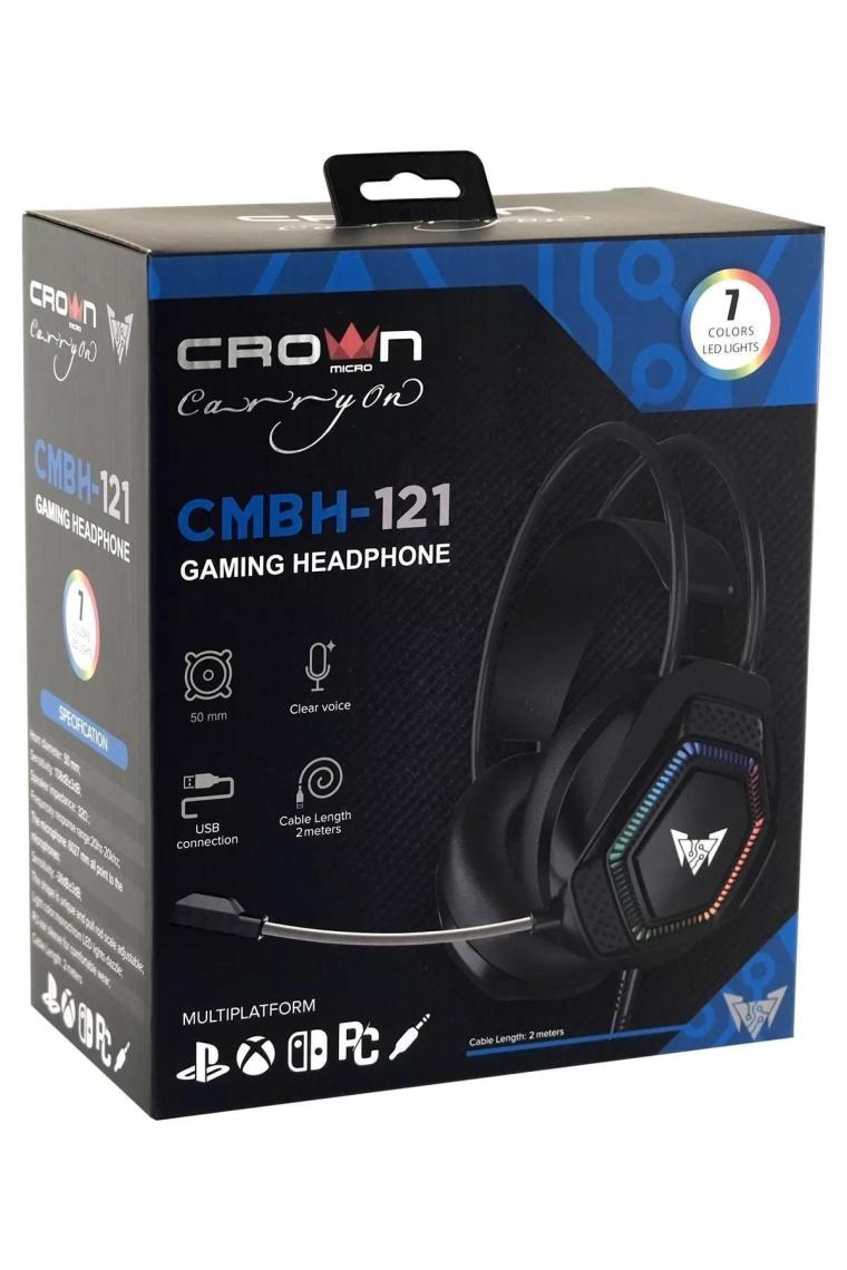 Crown Micro CMBH-121 3.5mm LED Aydınlatmalı Gaming Mikrofonlu Oyuncu Kulaklığı