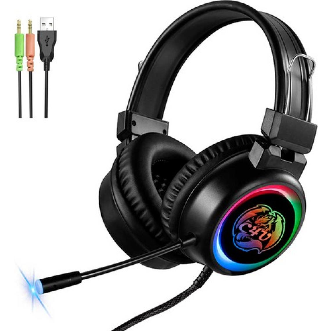C4U Dragon 3.5mm RGB Stereo Oyuncu Kulaklık+Mikrofon
