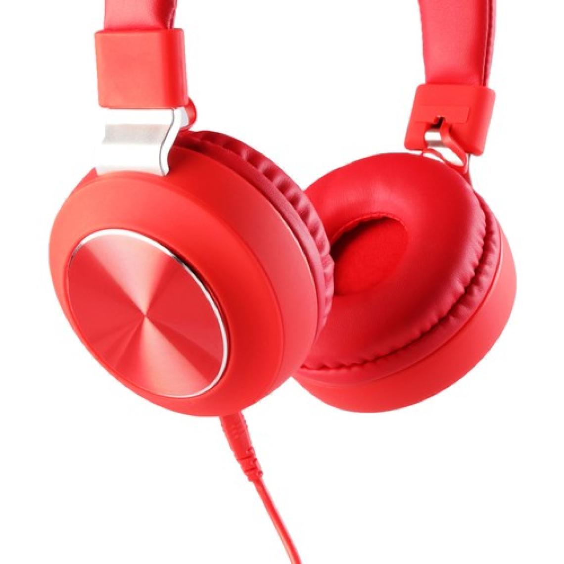 MF Product Acoustic 0102 Mikrofonlu Kırmızı Kulak Üstü Kulaklık