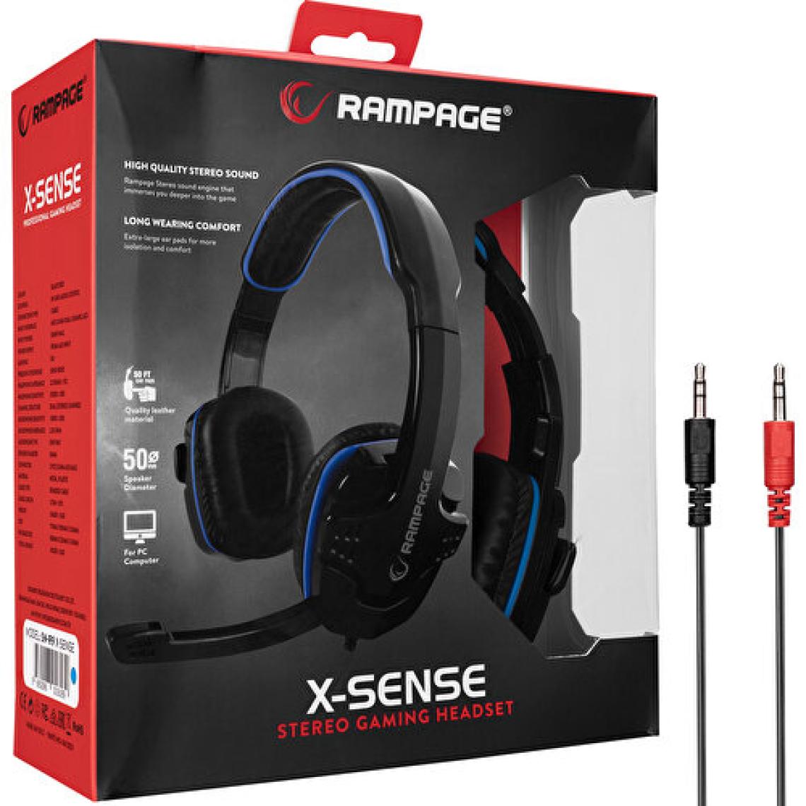 Rampage SN-R9 Mavi Mikrofonlu Oyuncu Kulaklığı