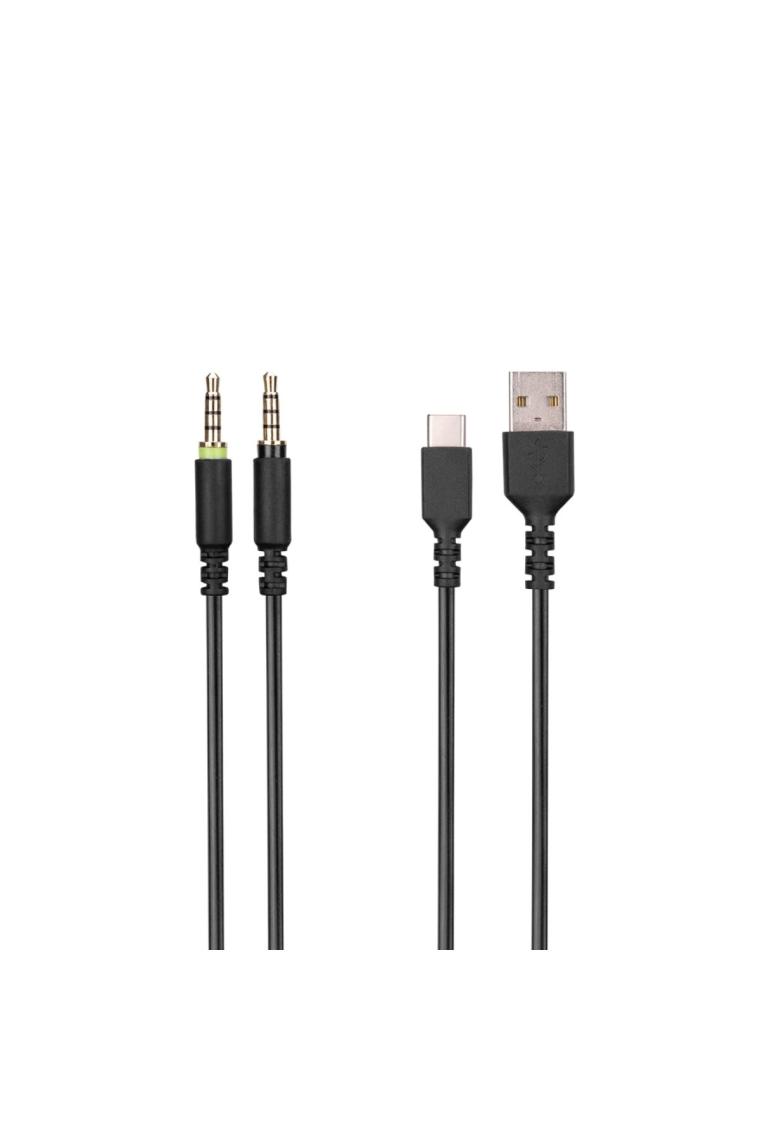 Rampage RM-K60 Drop Plus All in One USB 7.1 Type-C ve 3.5 mm Surround Mikrofonlu Oyuncu Kulaküstü Kulaklık