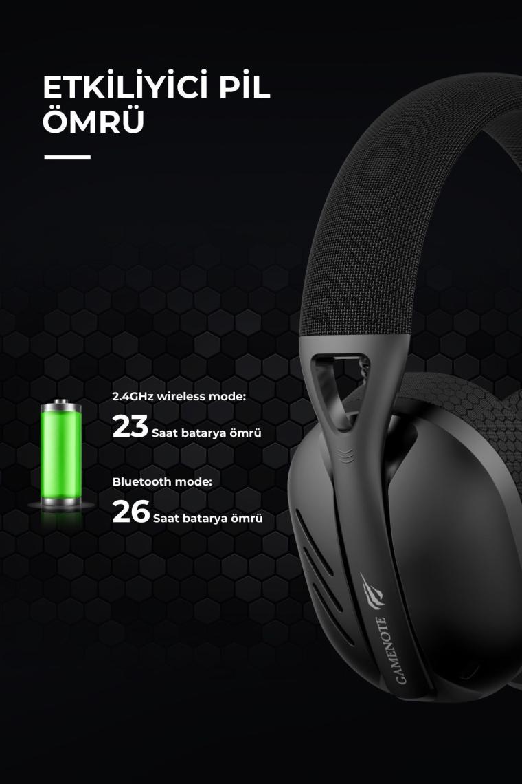 Havit Gamenote Fuxi-H3 Gaming Oyuncu Mikrofonlu Kulaklığı 7.1 - 4 Modlu (Bt, 2.4ghz, Type-C, 3.5mm)