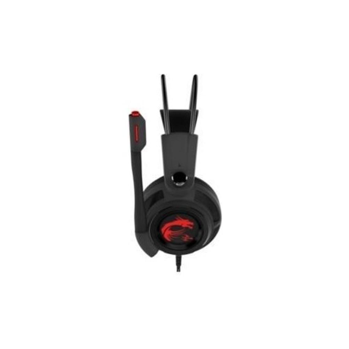 MSI GG DS502 GAMING HEADSET 7.1 CEVRESEL SES 2X40MM SURUCU KIRMIZI DRAGON LED AYDINLATMA KABLO KUMANDA MIKROFON 2M ORGU KABLO USB BAGLANTI OYUNCU KULAKUSTU KULAKLIK