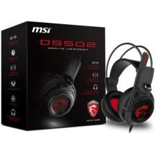 MSI GG DS502 GAMING HEADSET 7.1 CEVRESEL SES 2X40MM SURUCU KIRMIZI DRAGON LED AYDINLATMA KABLO KUMANDA MIKROFON 2M ORGU KABLO USB BAGLANTI OYUNCU KULAKUSTU KULAKLIK
