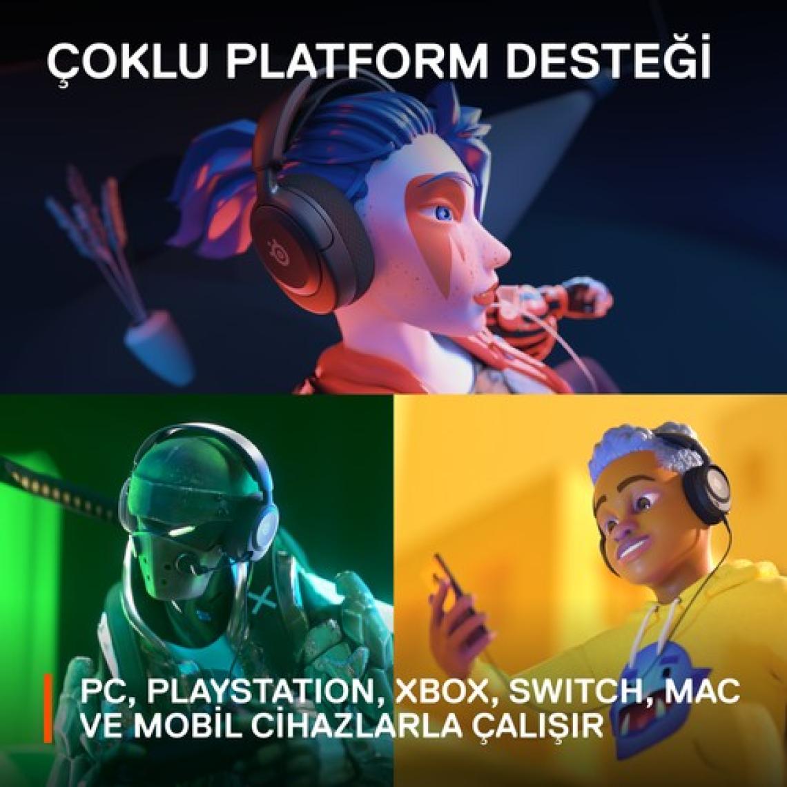 SteelSeries Arctis Nova 1 Kablolu Mikrofonlu Kulak Üstü Oyuncu Kulaklığı Siyah