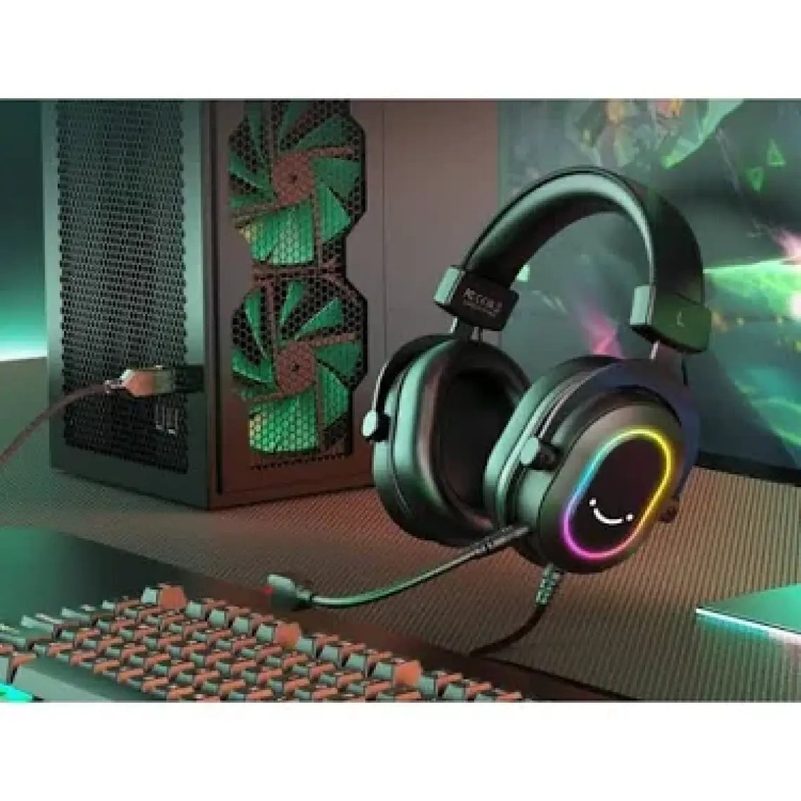 Fifine Ampligame H6 Mikrofonlu Oyuncu Kulaklık - Bilgisayar Kulaklık - 7.1 Rgb Yayıncı Kulaklık
