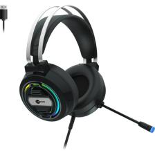 Lecoo HT401 Kablolu USB 2.0 RGB LED Aydınlatmalı Mikrofonlu Kulak Üstü Gaming Kulaklık Siyah
