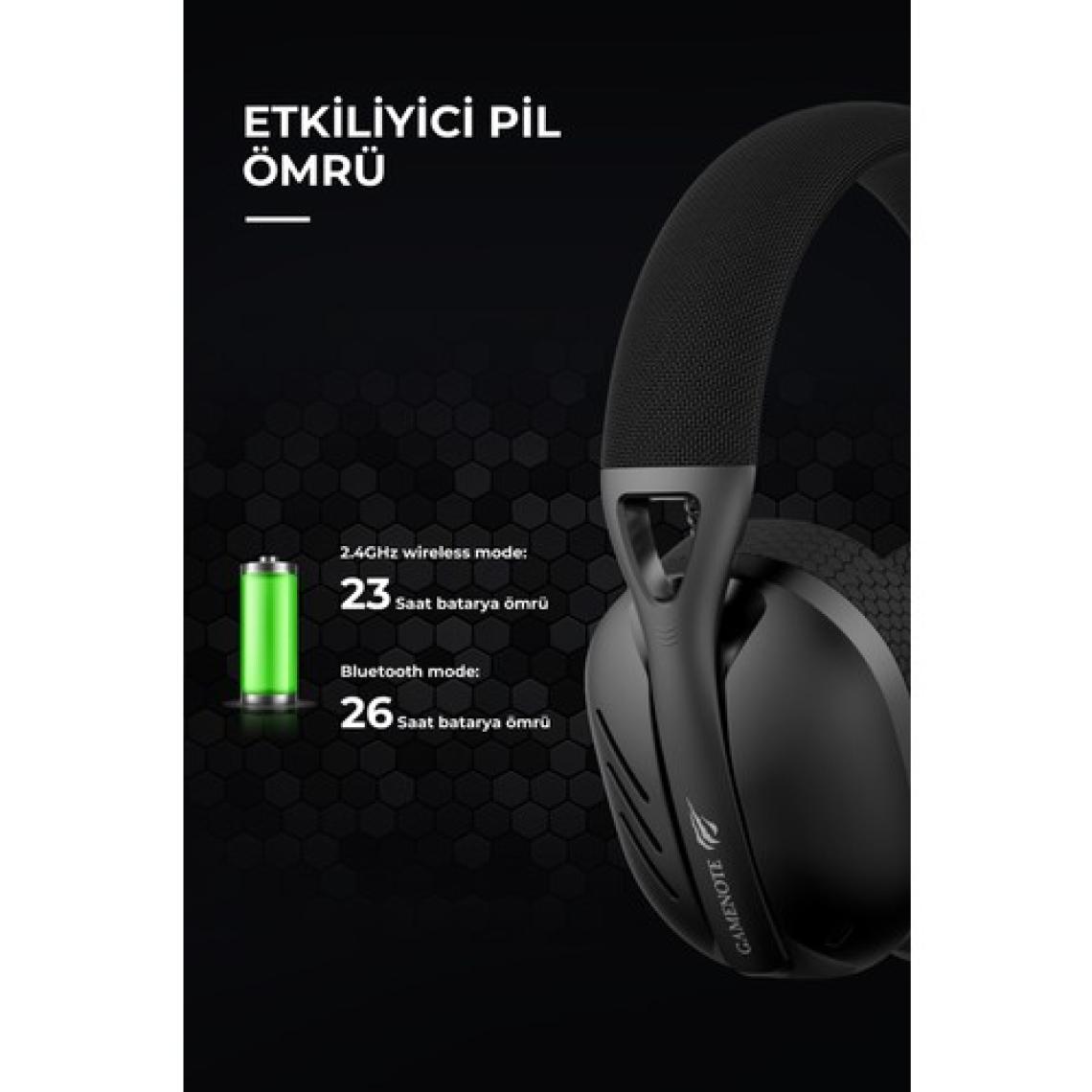 Havit Gamenote 7.1 FUXI-H3 Siyah Kablosuz Mikrofonlu Kulak Üstü Oyuncu Kulaklığı