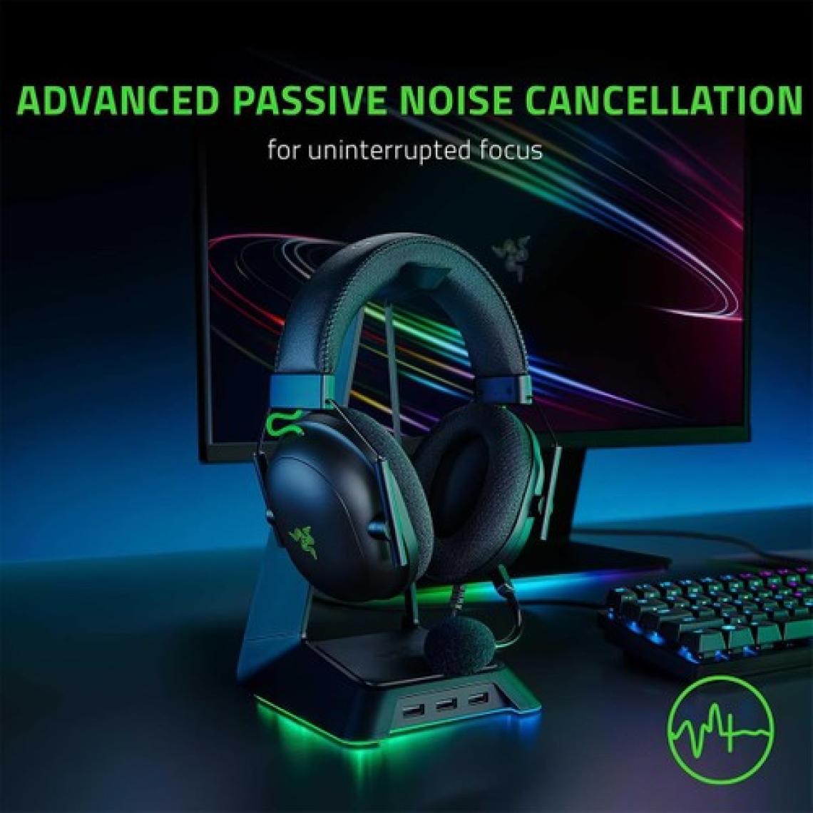 Razer BlackShark V2 USB 7.1 Kulaküstü Kulaklık - PC, Mac, Playstation, Xbox, Nintendo Switch, Mobil Uyumlu