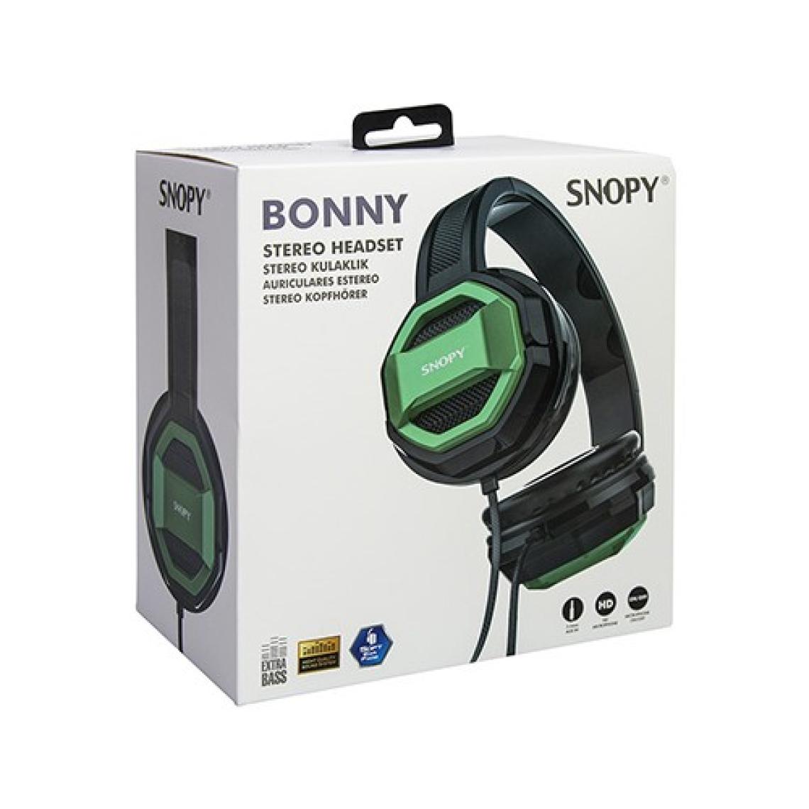 Snopy SN-101 Bonny Yeşil Mikrofonlu Kulaklık
