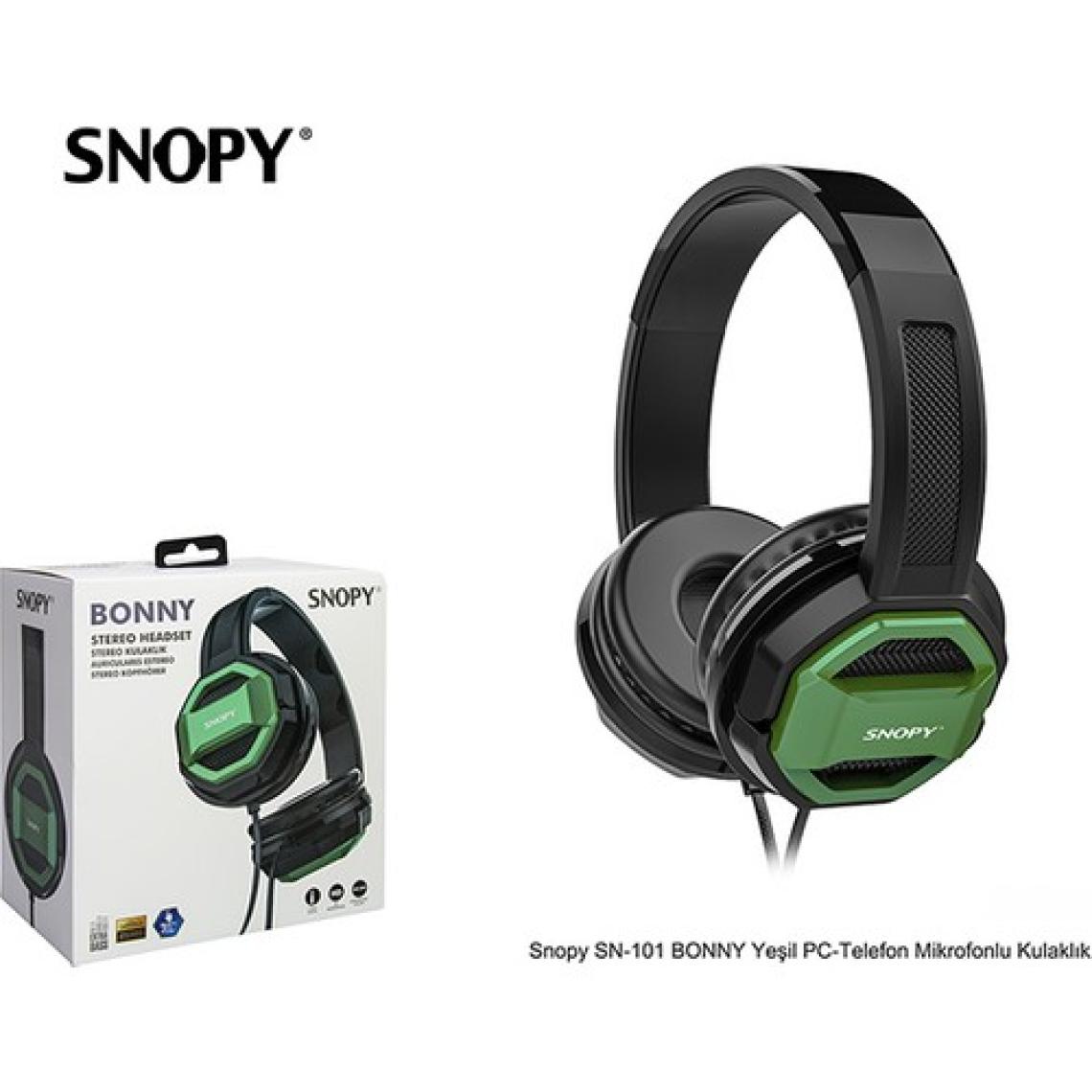 Snopy SN-101 Bonny Yeşil Mikrofonlu Kulaklık