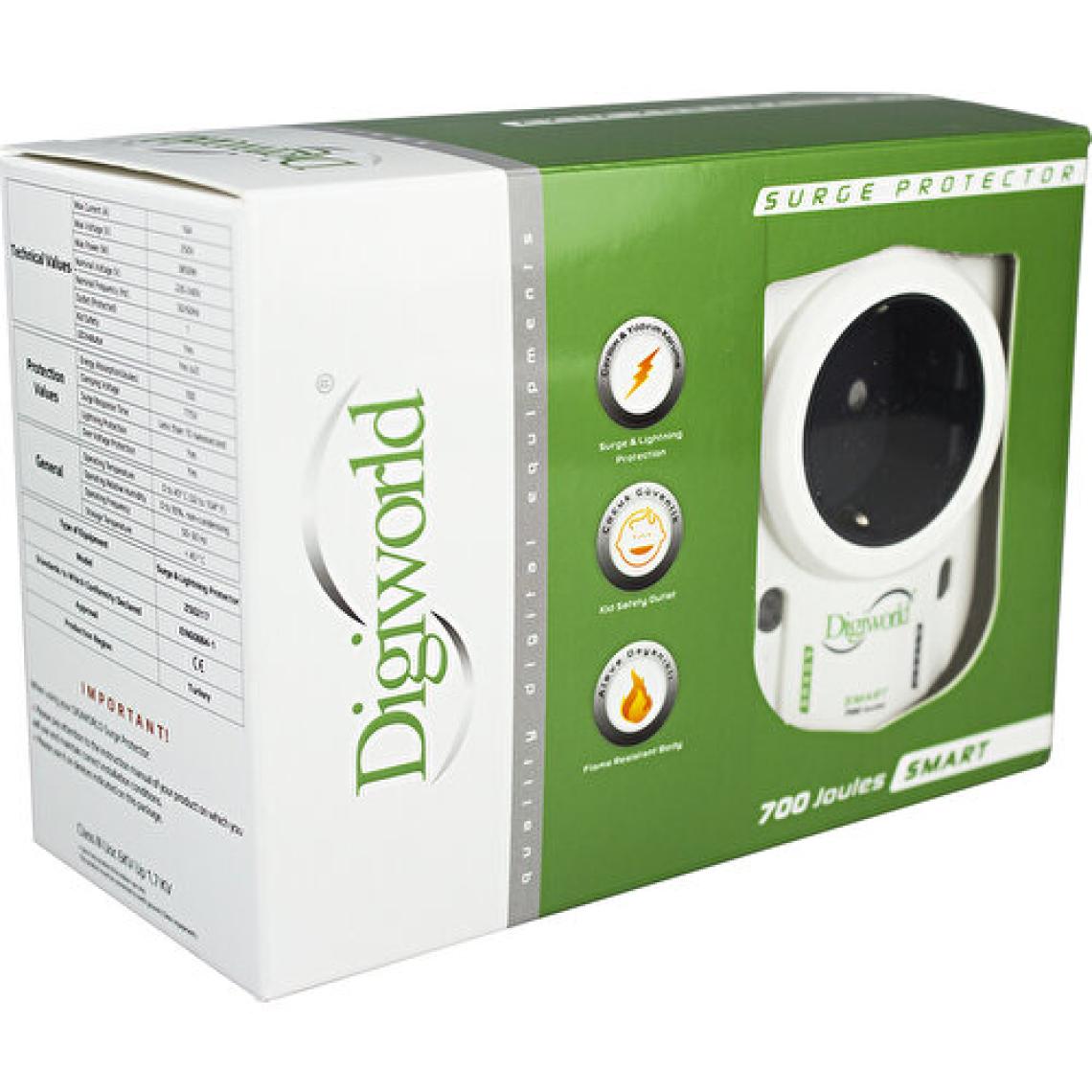 Digiworld Smart Akım Korumalı Priz Tekli 250V