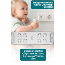 Philips SPN3080B 2 Metre 8'li Akım Korumalı Priz