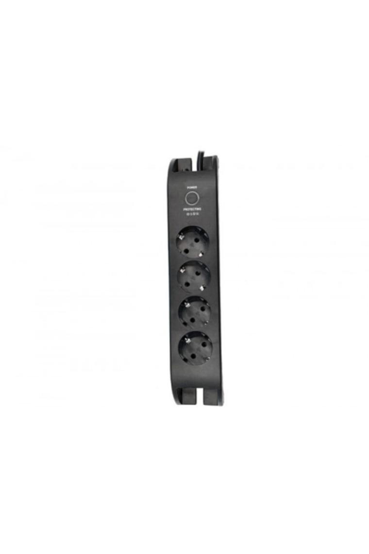 S-link SPG3040 900 Joule 4'lü 2 m Siyah Akım Korumalı Priz