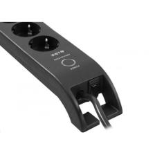 S-link SPG3040 900 Joule 4'lü 2 m Siyah Akım Korumalı Priz
