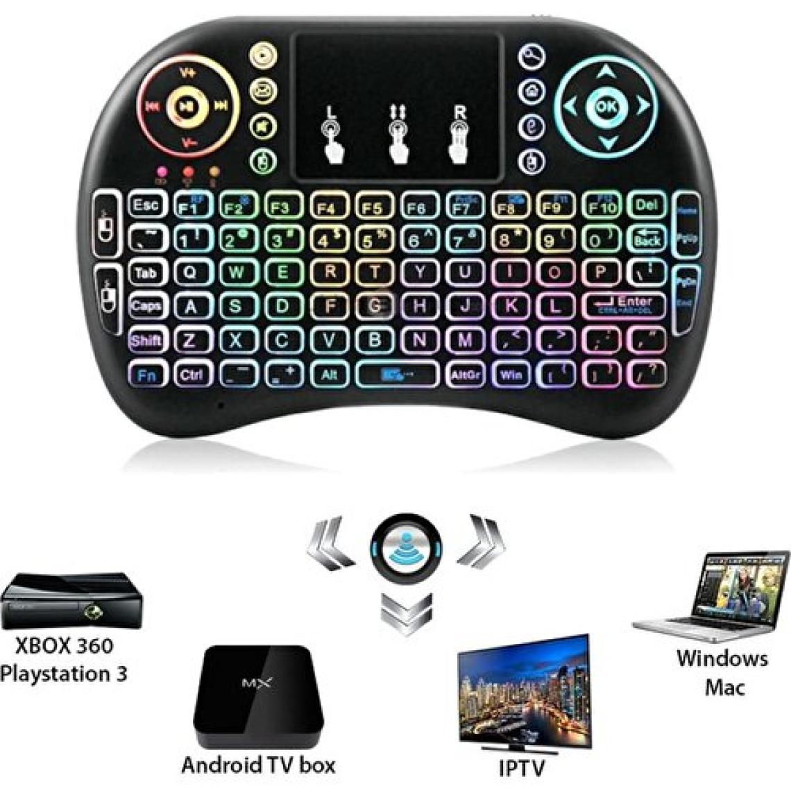 DNR Kablosuz Bluetooth Türkçe Siyah Mini Klavye Mouse Smart Tv Box