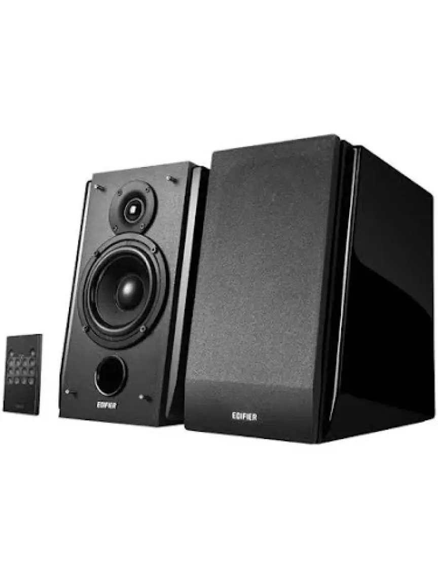Edifier R1850DB Optic Girişli ,Bluetooth,Subwoofer Çıkışlı 4'' Bas Ünitesi 2.0 Aktif Hoparlör 70W RMS Piyano Siyah