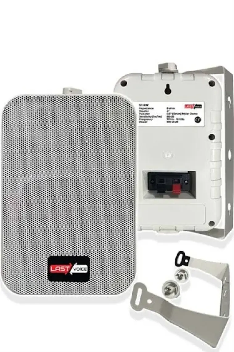 Lastvoice Cami ve Okul İçin Ekonomik Duvar Hoparlörü 120 Watt 4 iNÇ 100V/8 Ohm (St-40TW)