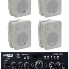 Lastvoice Ekonomi Wall Paket-4W Anfi ve Duvar Hoparlörü Seti (1 ANFİ + 4 HOPARLÖR)