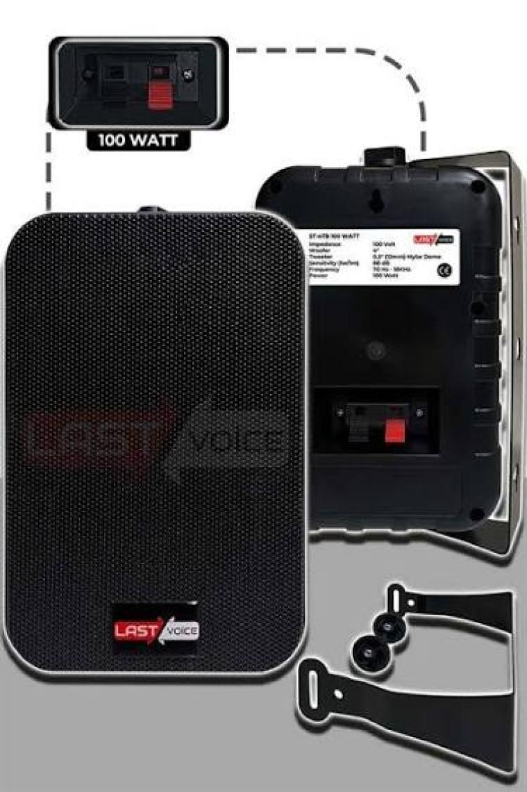 Lastvoice Black Soft Paket-3 Hoparlör Anfi Mikrofon Mağaza Ses Sistemi
