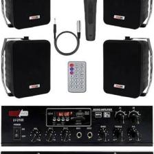 Lastvoice Black Soft Paket-3 Hoparlör Anfi Mikrofon Mağaza Ses Sistemi