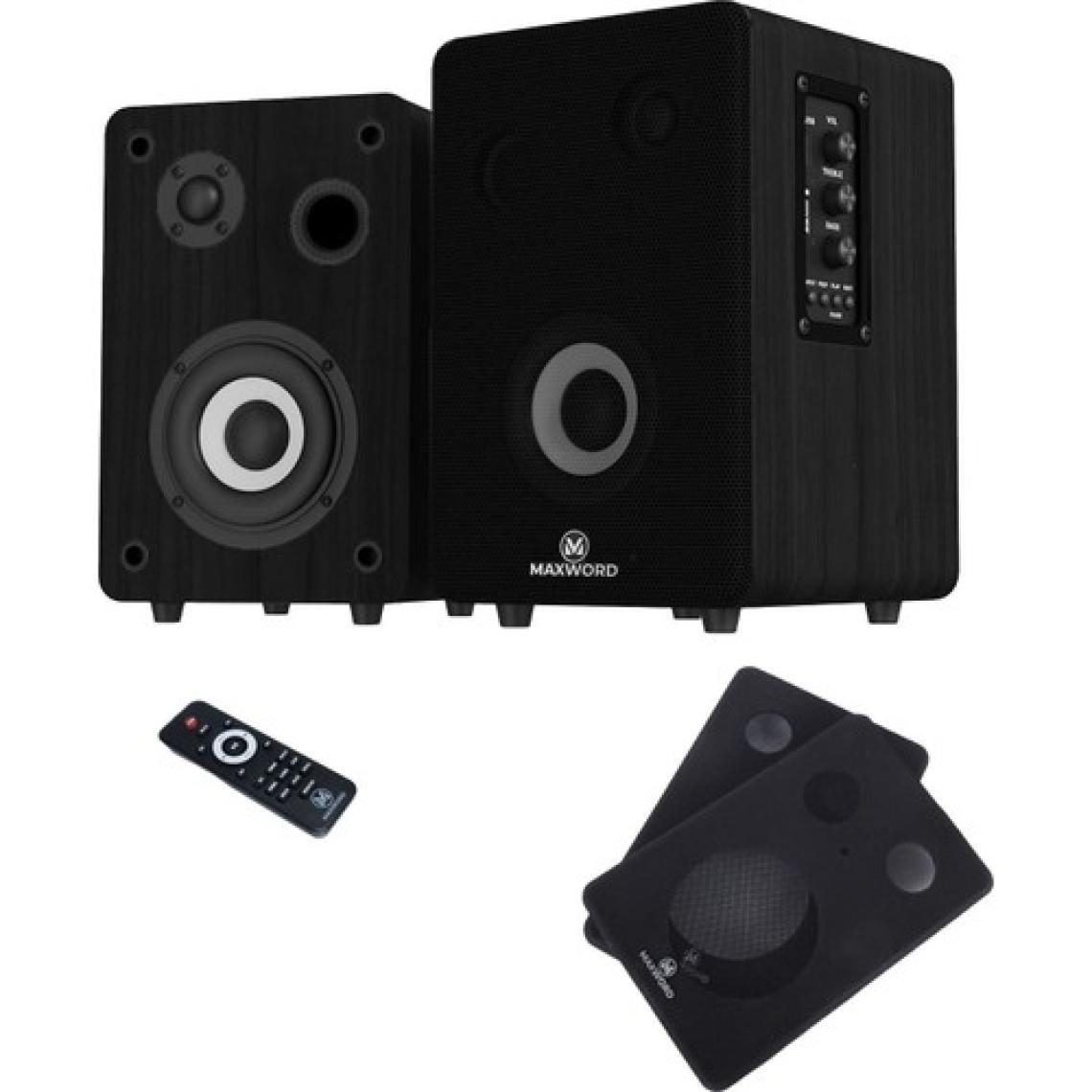 Maxword RM-400BK Aktif Stüdyo Referans Monitörü 4 İNÇ ÇİFT Bluetooth USB 140 Watt