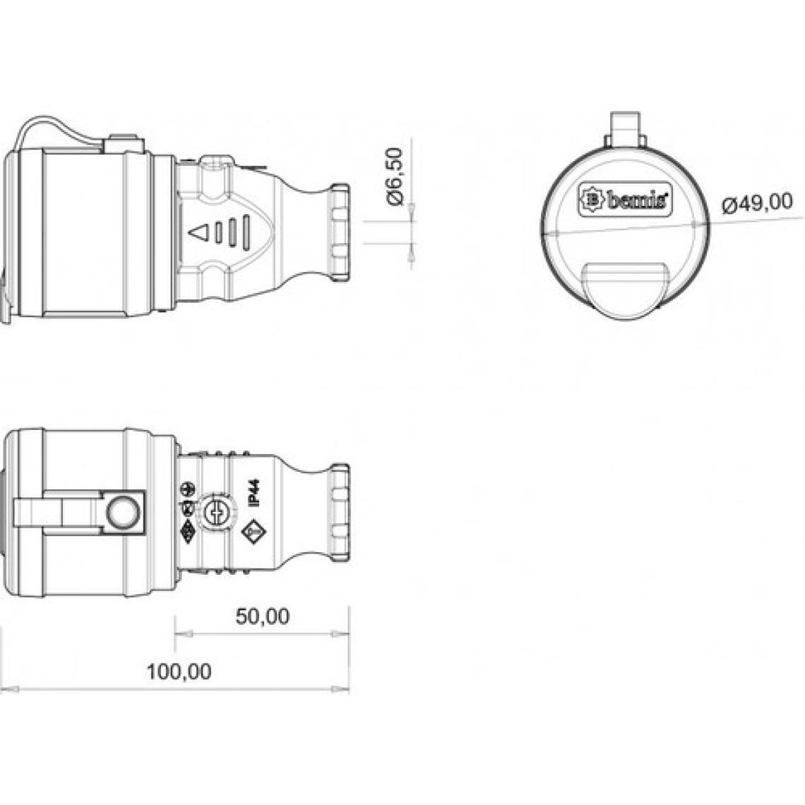Bemis Dişi Fiş Uzatma Priz (Kırmızı) BV6-1402-2311