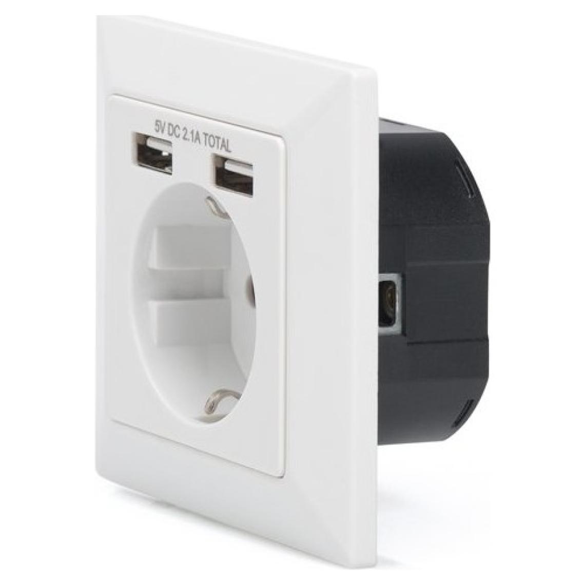 Digitus DA-70613 Sıva Altı Priz 2x USB Port 1x Topraklı Fiş Yuvası
