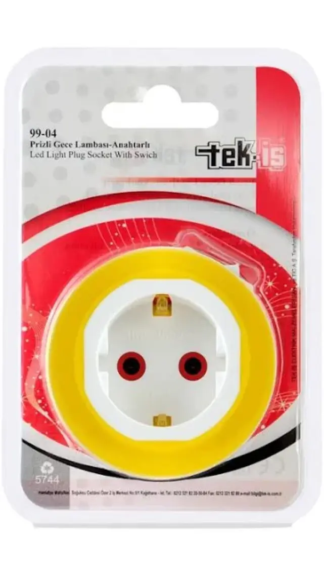 Ledli Gece Lambası Ledli Fiş Priz Anahtarlı