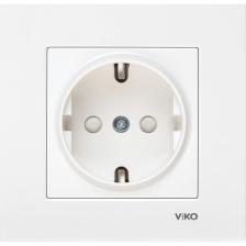 Viko Karre Topraklı Çocuk Korumalı Priz - Beyaz 90960742
