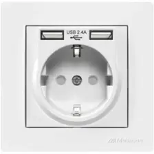 Mutlusan Çift Usb'li Topraklı Priz 2.4 A Hızlı Şarj + Çocuk Koruma