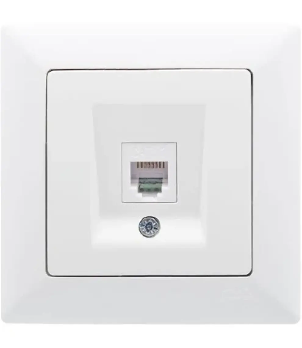 Günsan Elektrik Visage Beyaz Nümeris Telefon Prizi (Cat3)