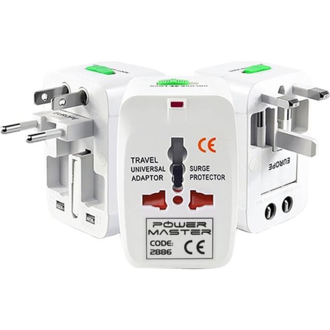 Powermaster PM-2886 Universal Çoklu Priz Çevirici Seyahat Adaptörü