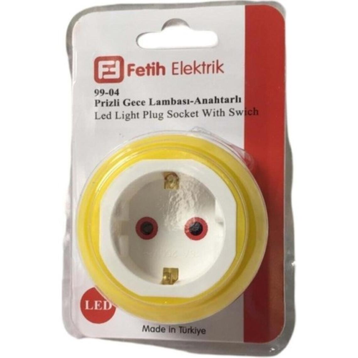 Fetih Gece Lambası Prizli LED Anahtarlı 99-04 - Sarı