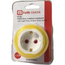 Fetih Gece Lambası Prizli LED Anahtarlı 99-04 - Sarı