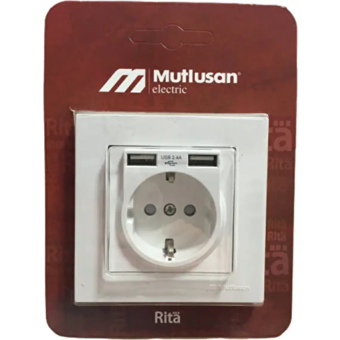 Mutlusan Çift Usb'li Topraklı Priz 2.4 A Hızlı Şarj + Çocuk Koruma