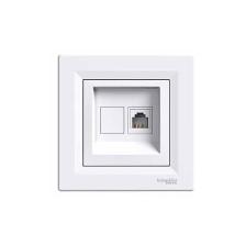 Schneider Electric Asfora 1*Rj11 Beyaz Çerçeveli