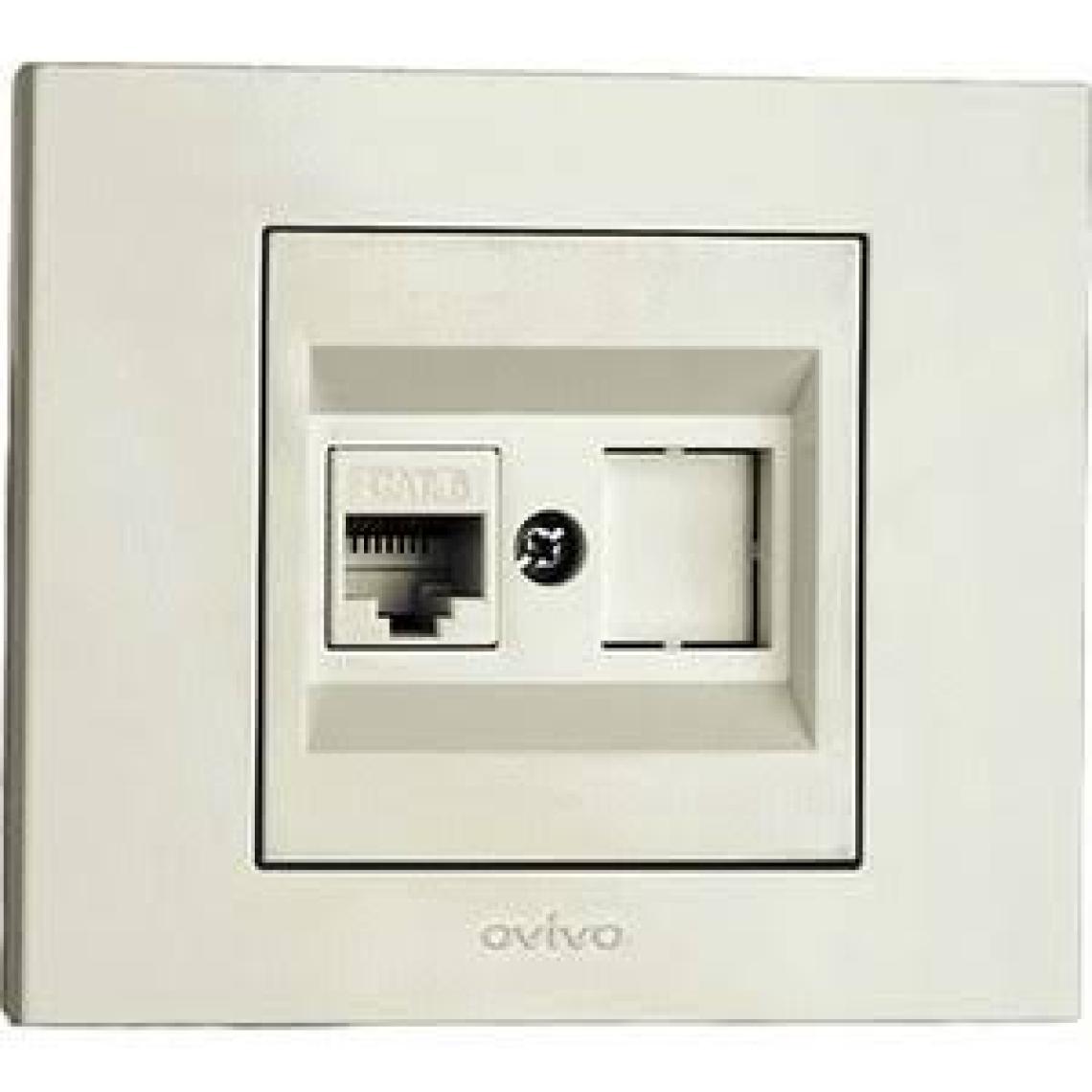 Ovivo Grano Beyaz Numeris Telefon Prizi Cat3 Çerçeveli