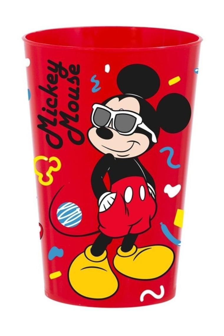 340 Ml Mickey Mouse Kırmızı Pp Bardak - Erkek Çocuk - Okul, Parti, Piknik
