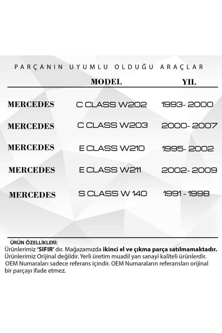 Alpha Auto Part Mercedes S Sınıf (W140) Için Sunroof Perde Izgarası- Gri 2'li