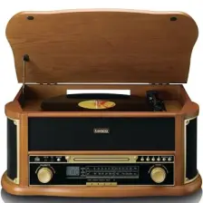 Lenco TCD-2551WD - Ahşap Retro Bluetooth Pikap