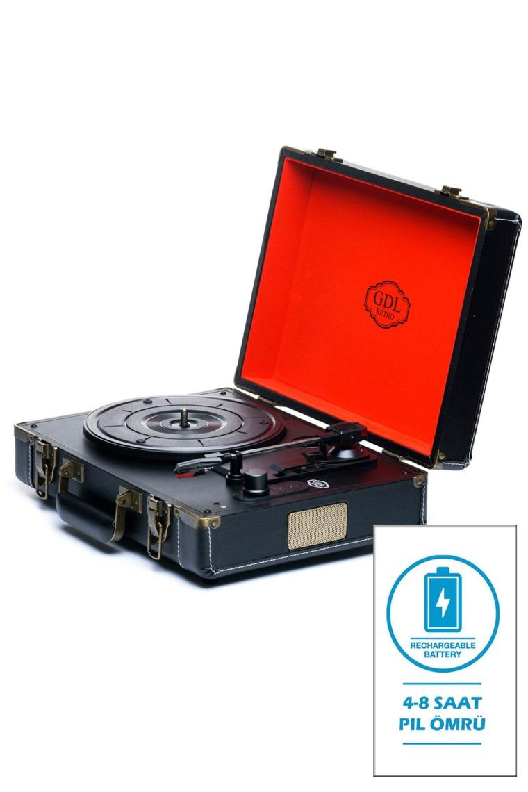 GDL Retro Çanta Pikap T317B SİYAH (Bluetooth-Şarjlı)