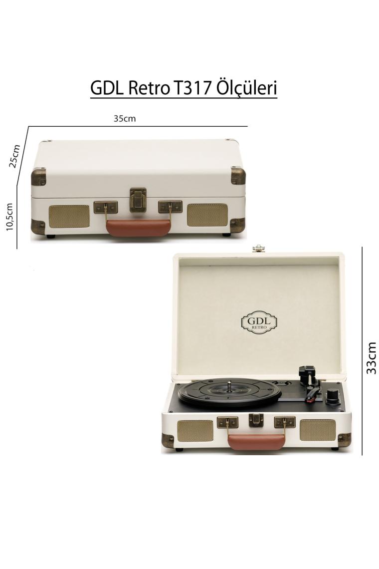 Gdl Retro Çanta Pikap T317B Krem (Bluetooth-Şarjlı)