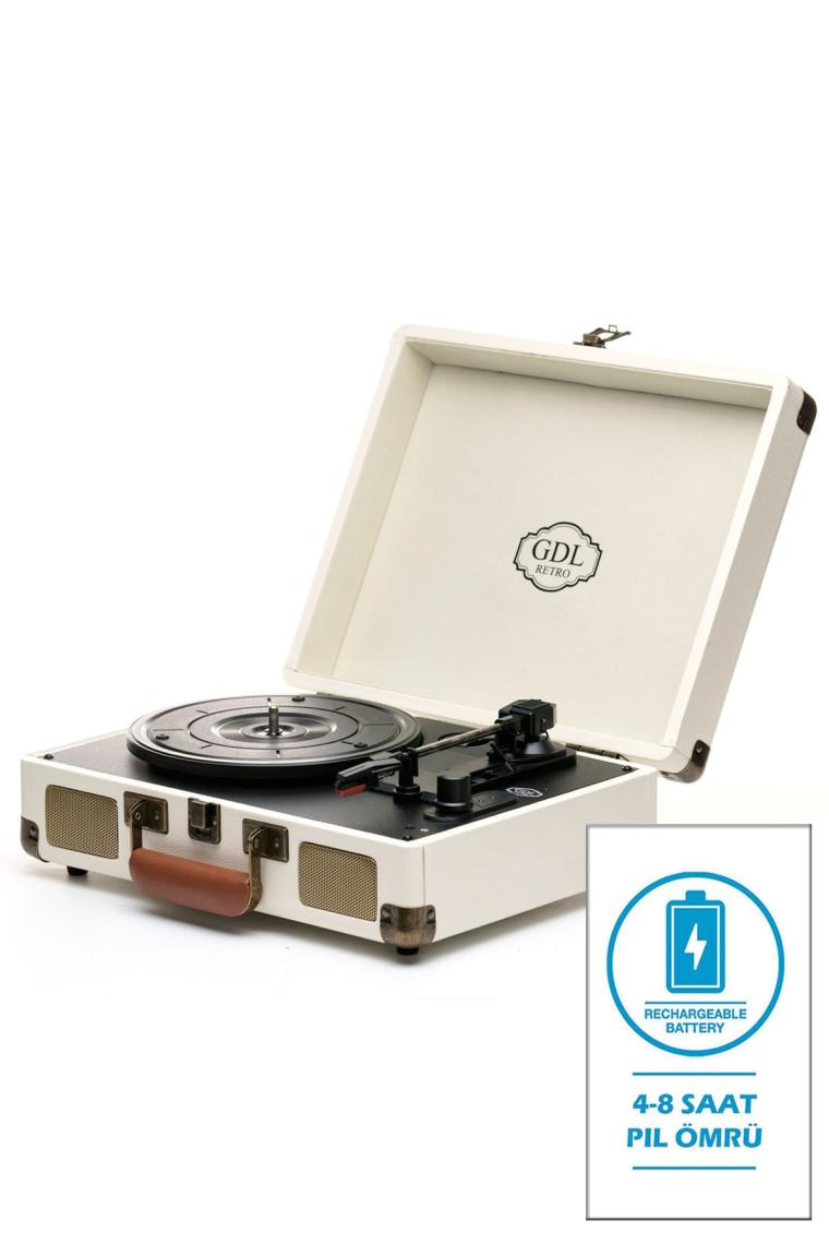 Gdl Retro Çanta Pikap T317B Krem (Bluetooth-Şarjlı)
