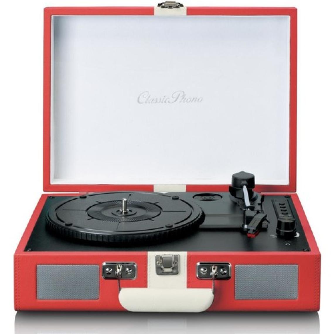 Lenco Classic Phono TT-110 kırmızı Hoparlörlü Bluetoothlu Retro Pikap Plak Çalar