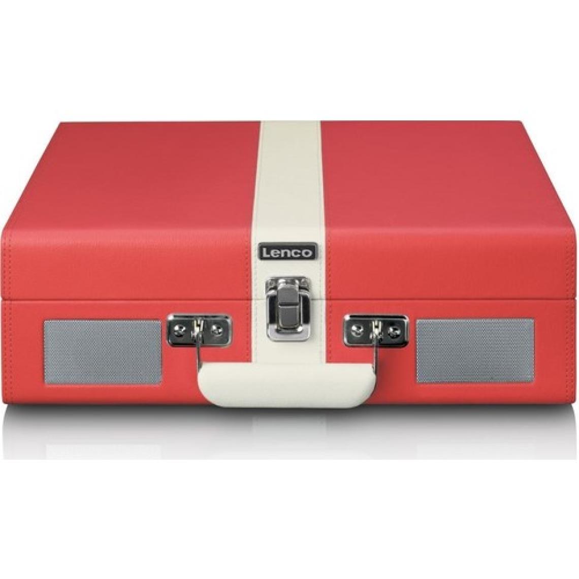 Lenco Classic Phono TT-110 kırmızı Hoparlörlü Bluetoothlu Retro Pikap Plak Çalar