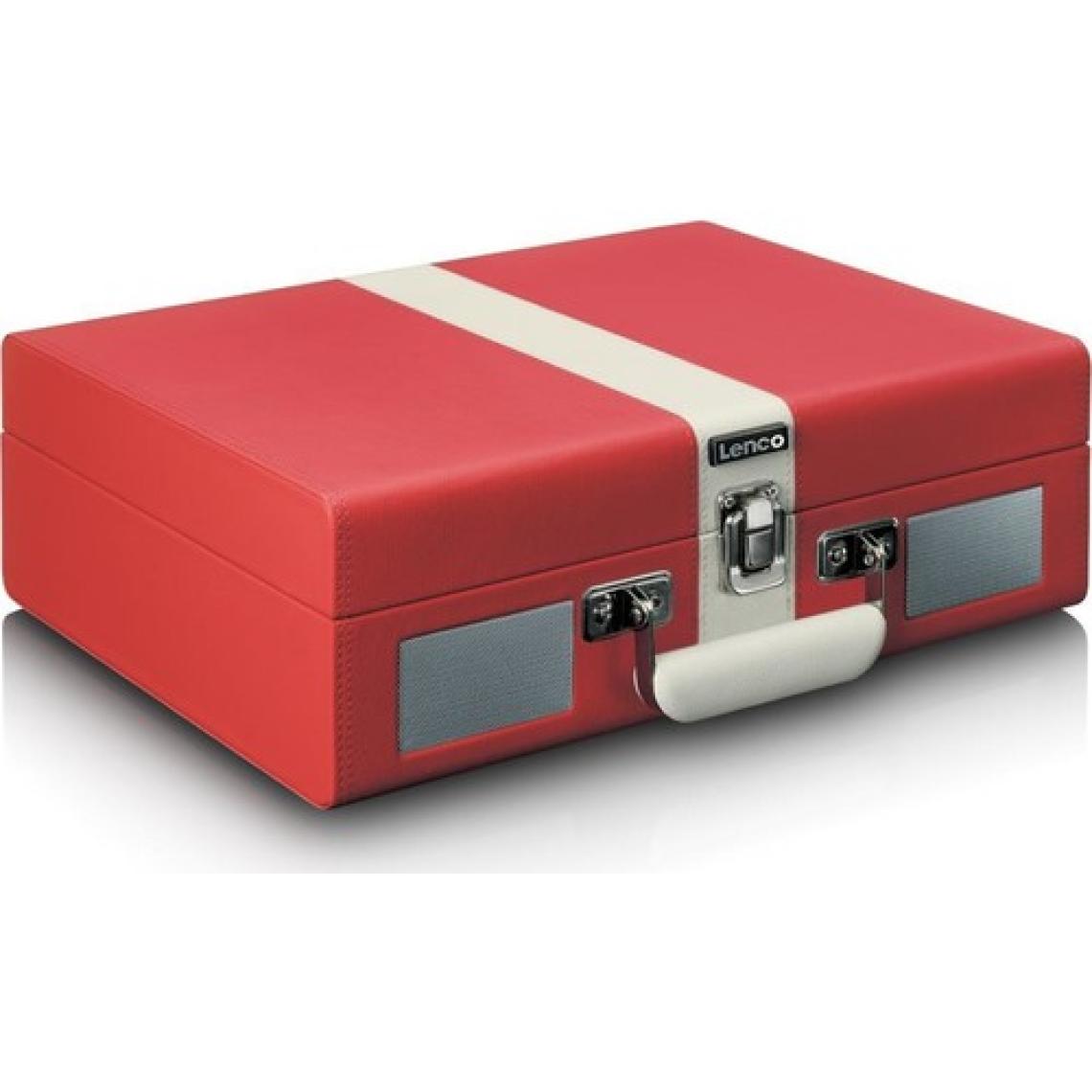 Lenco Classic Phono TT-110 kırmızı Hoparlörlü Bluetoothlu Retro Pikap Plak Çalar