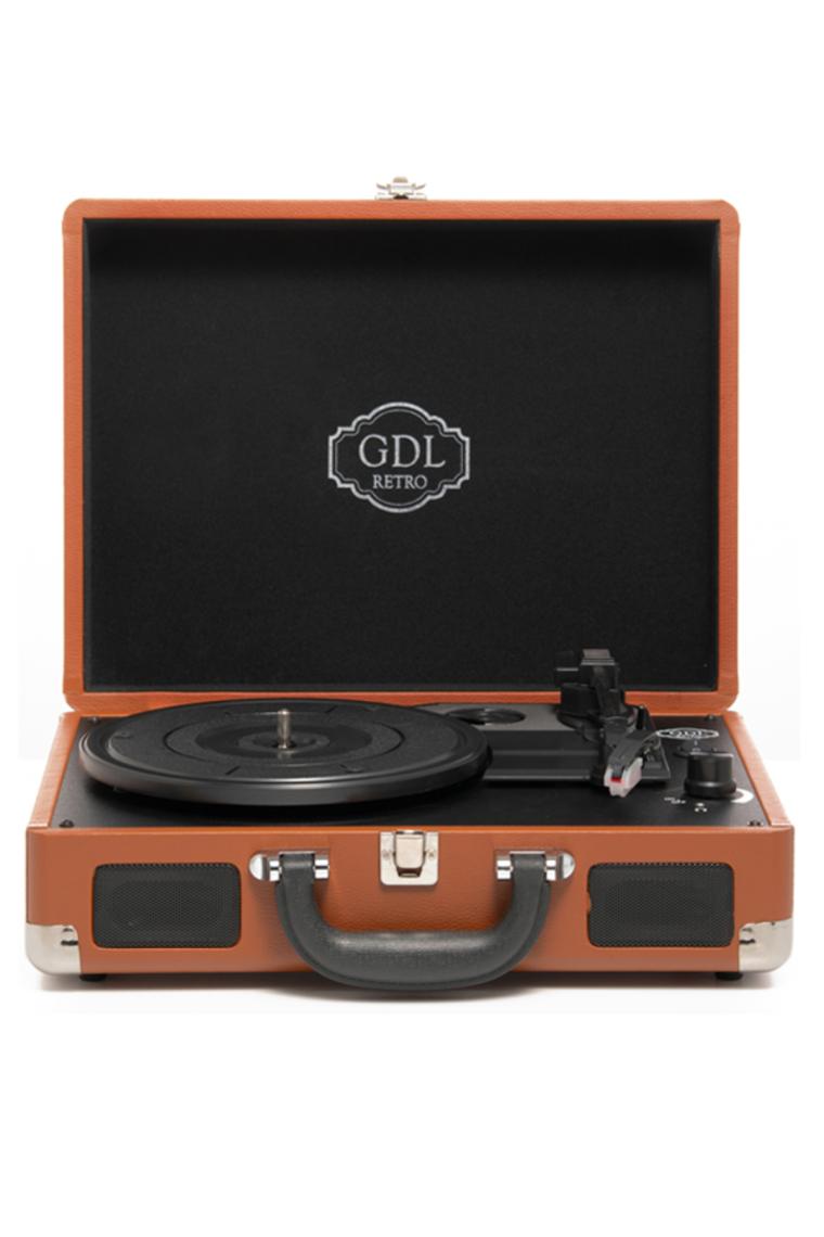 GDL Retro Plak Çalar T317B - Pro (Kahve-Bluetooth-Şarjlı)