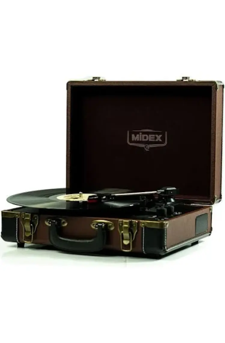 Midex Mtx-101BN Nostaljik Retro Pikap Plak Çalar Şarjlı ve Bluetooth'lu