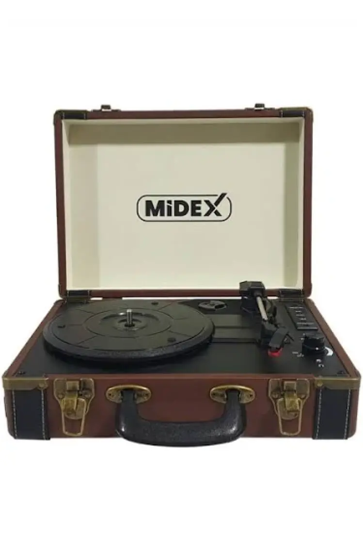 Midex Mtx-101BN Nostaljik Retro Pikap Plak Çalar Şarjlı ve Bluetooth'lu